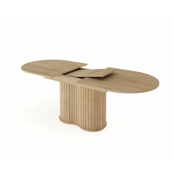 Masa Extensibila Lovi, Deschidere Sincronizata, 180-220x90x76 h cm, Front Riflaj, Natur picture - 6