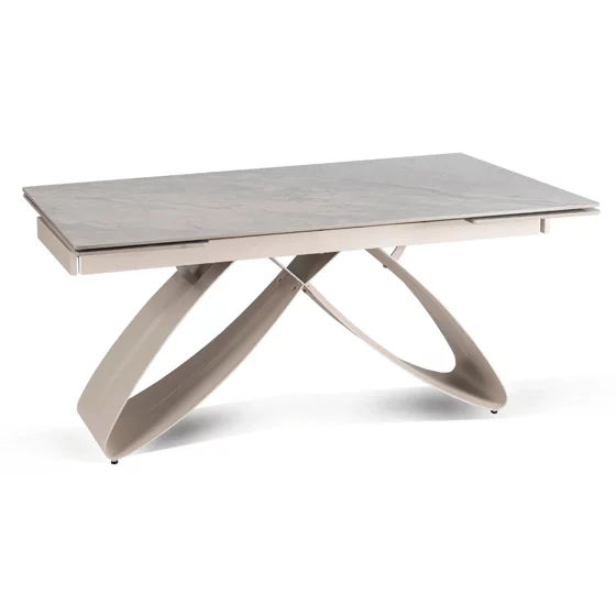 Masa Extensibila Lublin, 160-240-x90x77 cm, Metal/Ceramica, Casmir/Gri picture - 1