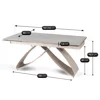 Masa Extensibila Lublin, 160-240-x90x77 cm, Metal/Ceramica, Casmir/Gri picture - 5
