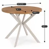 Masa Extensibila Lumos, 90-140-190x90x75,5 h cm, Metal/MDF, Casmir/Stejar picture - 7