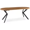 Masa Extensibila Lumos, 90-140-190x90x75,5 h cm, Metal/MDF, Negru/Stejar Auriu picture - 5
