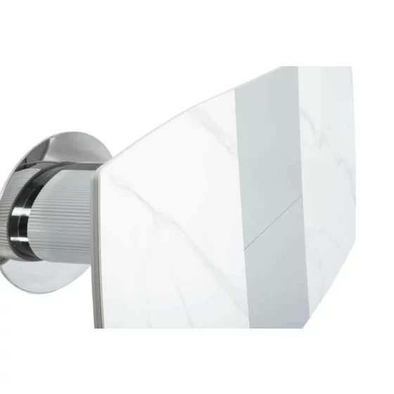 Masa Extensibila Maldon 160-220x90x76 h cm, Blat Ceramic + MDF, Alb Marmura/Gri picture - 3