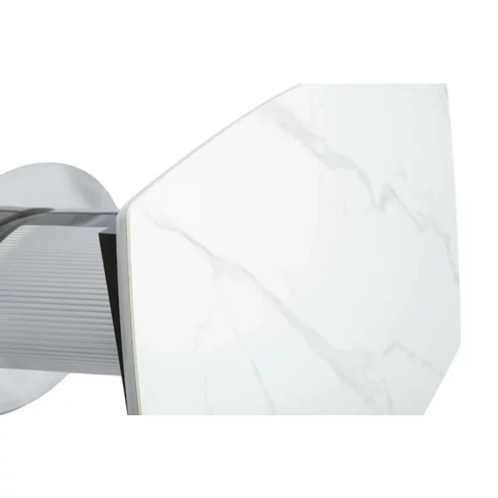 Masa Extensibila Maldon 160-220x90x76 h cm, Blat Ceramic + MDF, Alb Marmura/Gri picture - 7