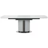Masa Extensibila Maldon 160-220x90x76 h cm, Blat Ceramic + MDF, Alb Marmura/Gri picture - 9