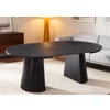Masa Extensibila Norsica, 120-160-200x120x75 cm, MDF cu Furnir, Negru picture - 2