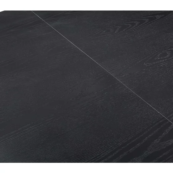 Masa Extensibila Norsica, 120-160-200x120x75 cm, MDF cu Furnir, Negru picture - 3