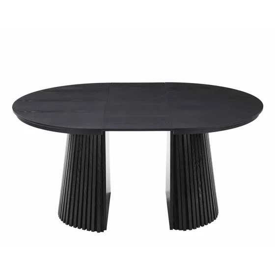 Masa Extensibila Norsica, 120-160-200x120x75 cm, MDF cu Furnir, Negru picture - 5