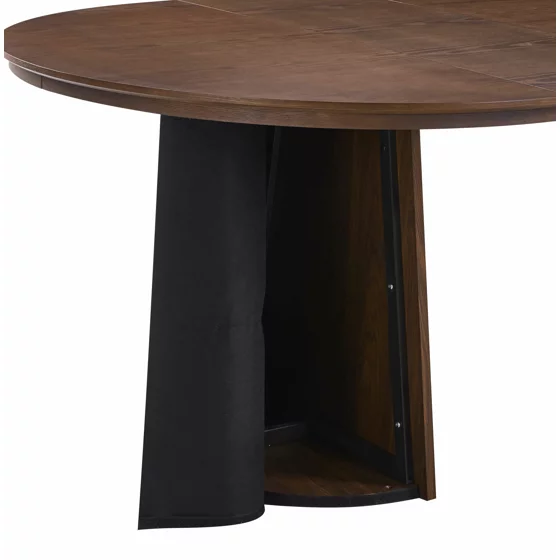 Masa Extensibila Norsica, 120-160-200x120x75 cm, MDF cu Furnir, Nuc picture - 8