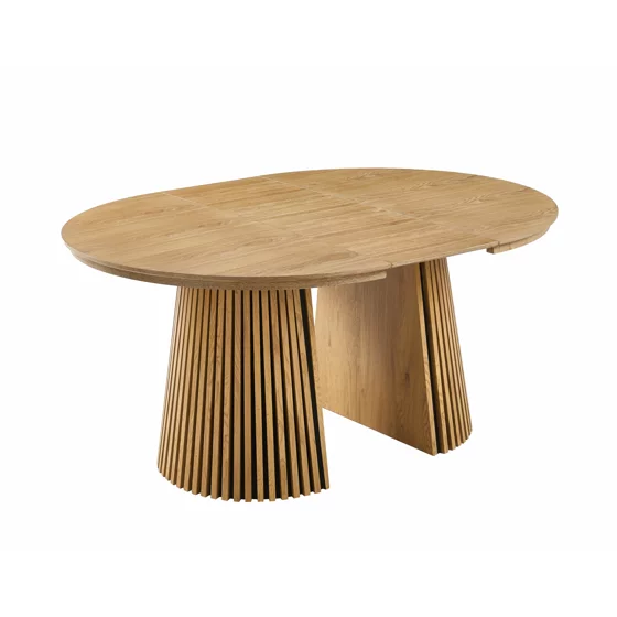 Masa Extensibila Norsica, 120-160-200x120x75 cm, MDF cu Furnir, Stejar picture - 6