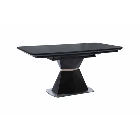 Masa Extensibila Novara, 160-220x90x76 h cm, Blat Cermic + MDF, Negru picture - 3