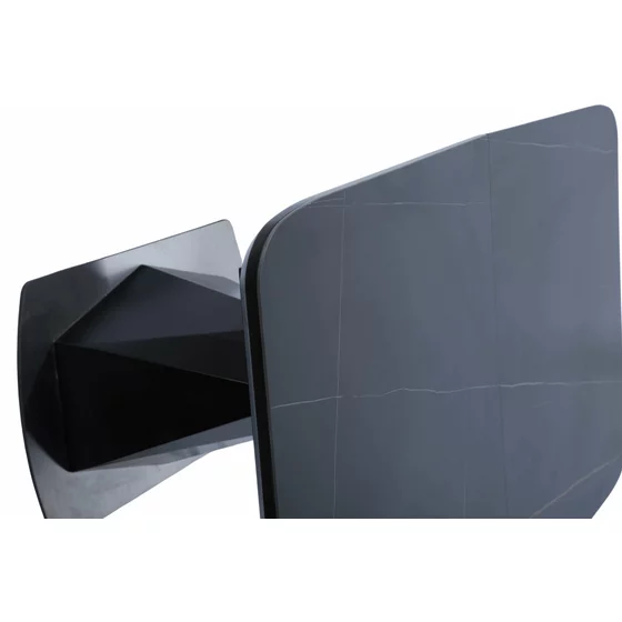 Masa Extensibila Novara, 160-220x90x76 h cm, Blat Cermic + MDF, Negru picture - 7