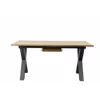 Masa Extensibila Oaken, 160-200x90x76 h cm, Picior Metalic, Blat MDF, Negru/Stejar picture - 3