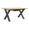 Masa Extensibila Oaken, 160-200x90x76 h cm, Picior Metalic, Blat MDF, Negru/Stejar picture - 2