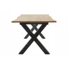 Masa Extensibila Oaken, 160-200x90x76 h cm, Picior Metalic, Blat MDF, Negru/Stejar picture - 5
