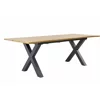 Masa Extensibila Oaken, 160-200x90x76 h cm, Picior Metalic, Blat MDF, Negru/Stejar picture - 1