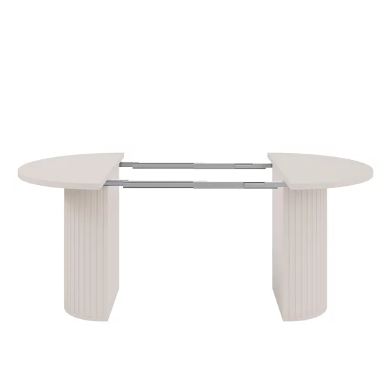 Masa Extensibila Ovalio, 100-144-188x100x75 h cm, Pal Melaminat/MDF, Beige picture - 10