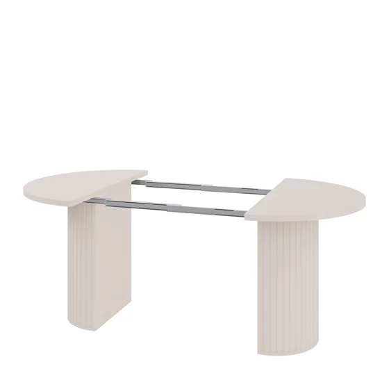 Masa Extensibila Ovalio, 100-144-188x100x75 h cm, Pal Melaminat/MDF, Beige picture - 12