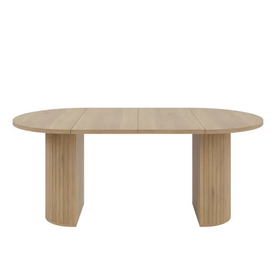 Masa Extensibila Ovalio, 100-144-188x100x75 h cm, Pal Melaminat/MDF, Stejar Cremona picture - 5