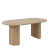 Masa Extensibila Ovalio, 100-144-188x100x75 h cm, Pal Melaminat/MDF, Stejar Cremona picture - 6