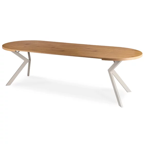 Masa Extensibila Peroni E, 100-250x100x75 h cm, Metal/MDF, Casmir/Stejar picture - 6