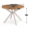 Masa Extensibila Peroni E, 100-250x100x75 h cm, Metal/MDF, Casmir/Stejar picture - 9