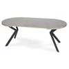 Masa Extensibila Peroni E, 100-250x100x75 h cm, Metal/MDF, Negru/Beton picture - 2