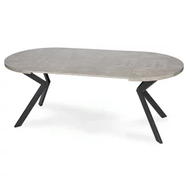 Masa Extensibila Peroni E, 100-250x100x75 h cm, Metal/MDF, Negru/Beton