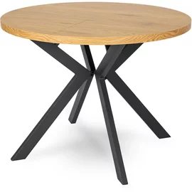 Masa Extensibila Peroni E, 100-250x100x75 h cm, Metal/MDF, Negru/Stejar Auriu