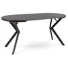 Masa Extensibila Peroni Small, 80-120-160x80x75.5 h cm, Metal/MDF, Negru/Negru Loft picture - 2