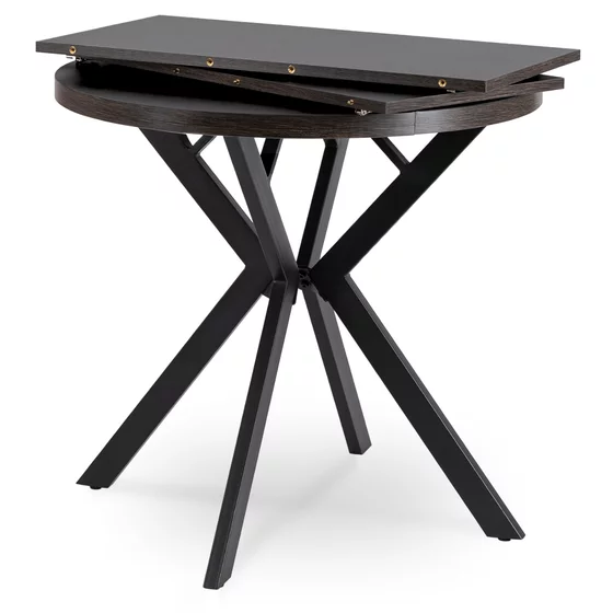Masa Extensibila Peroni Small, 80-120-160x80x75.5 h cm, Metal/MDF, Negru/Negru Loft picture - 6