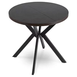 Masa Extensibila Peroni Small, 80-120-160x80x75.5 h cm, Metal/MDF, Negru/Negru Loft