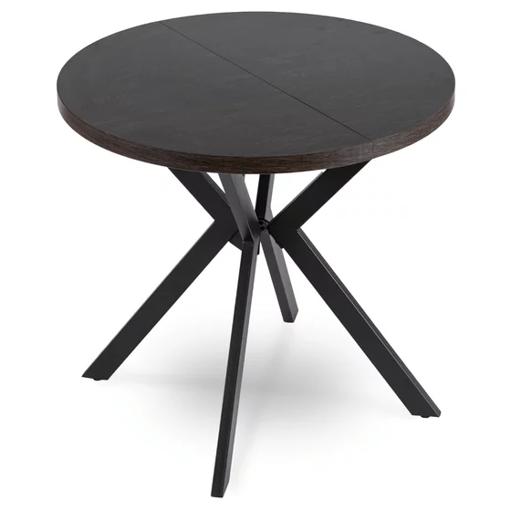 Masa Extensibila Peroni Small, 80-120-160x80x75.5 h cm, Metal/MDF, Negru/Negru Loft picture - 1