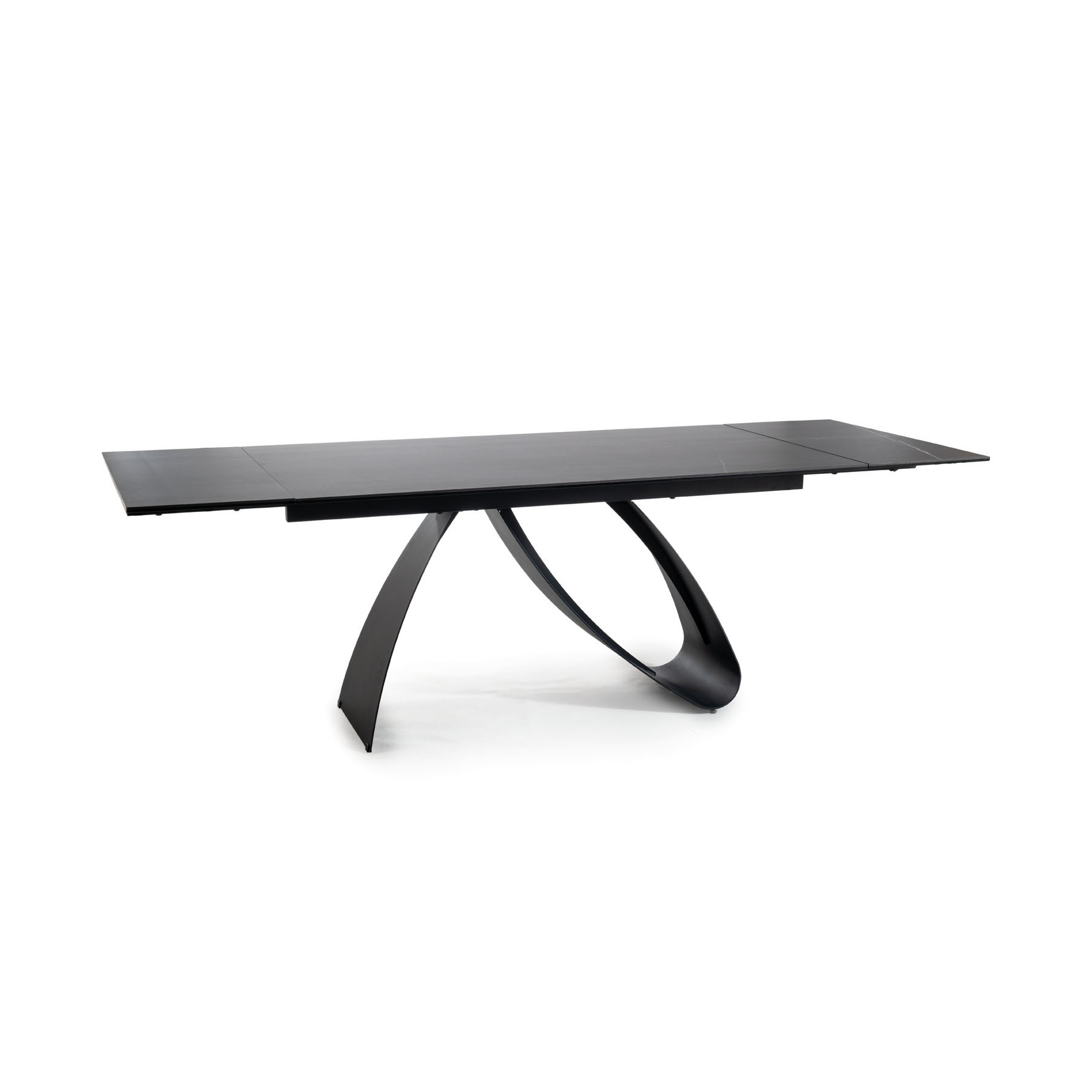 Masa extensibila shelby 122 ceramic, 160-240x90x77 cm, negru mat