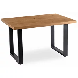 Masa Extensibila Trento, 130-180-230x90x78 h cm, Metal/MDF, Negru/Stejar