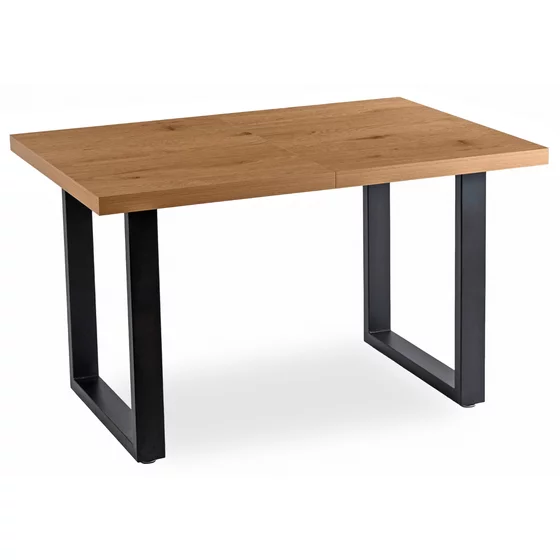 Masa Extensibila Trento, 130-180-230x90x78 h cm, Metal/MDF, Negru/Stejar picture - 1