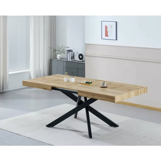 Masa Extensibila Valhalia, 145-175-205x90x75 cm, Blat MDF, Stejar picture - 2