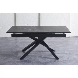 Masa Extensibila Viken, 160-200x80x76 h cm, Picior Metalic, Negru