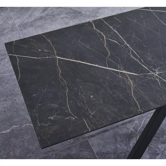 Masa Extensibila Viken, 160-200x80x76 h cm, Picior Metalic, Negru picture - 4