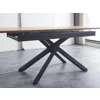 Masa Extensibila Viken, 160-200x80x76 h cm, Picior Metalic, Negru/Stejar Natur picture - 2