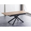 Masa Extensibila Viken, 160-200x80x76 h cm, Picior Metalic, Negru/Stejar Natur picture - 1