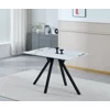 Masa Galaxy, 120x80x75 H cm, Blat Ceramic, Negru/Alb Marmura picture - 1