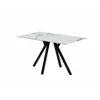 Masa Galaxy, 140x80x75 H cm, Blat Ceramic, Negru/Alb Marmura picture - 2