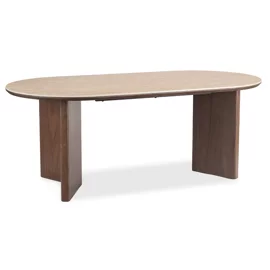 Masa Living Daytona, 200x100x77.5 cm, MDF/Blat Cermic, Nuc/Travertin