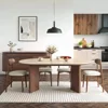 Masa Living Daytona, 200x100x77.5 cm, MDF/Blat Cermic, Nuc/Travertin picture - 2