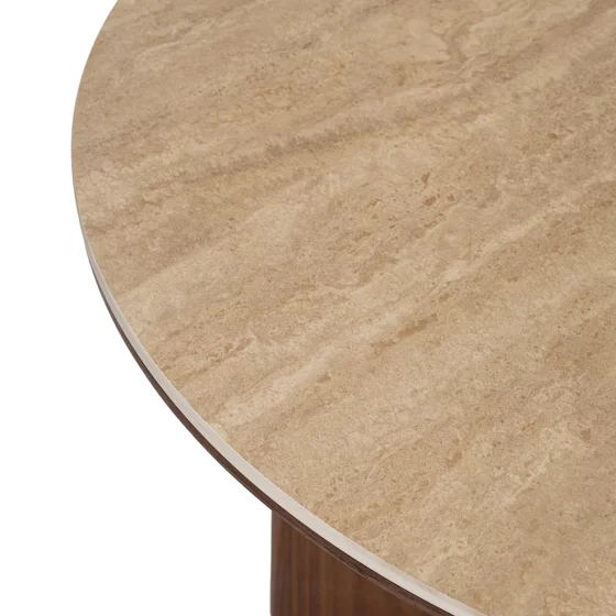 Masa Living Daytona, 200x100x77.5 cm, MDF/Blat Cermic, Nuc/Travertin picture - 6