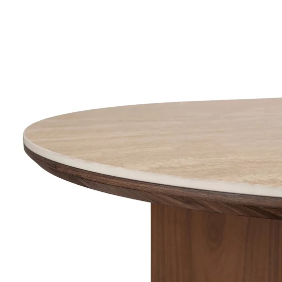 Masa Living Daytona, 200x100x77.5 cm, MDF/Blat Cermic, Nuc/Travertin picture - 7