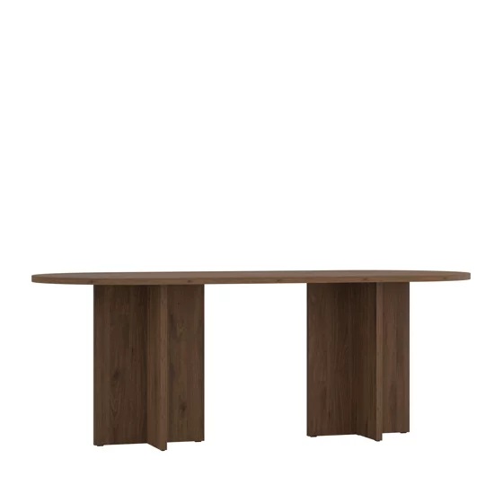 Masa Loen, 204x90x75 h cm, Pal Melaminat, Nuc picture - 5