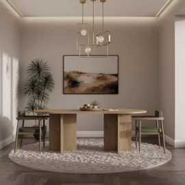Masa Loen, 204x90x75 h cm, Pal Melaminat, Stejar Cremona