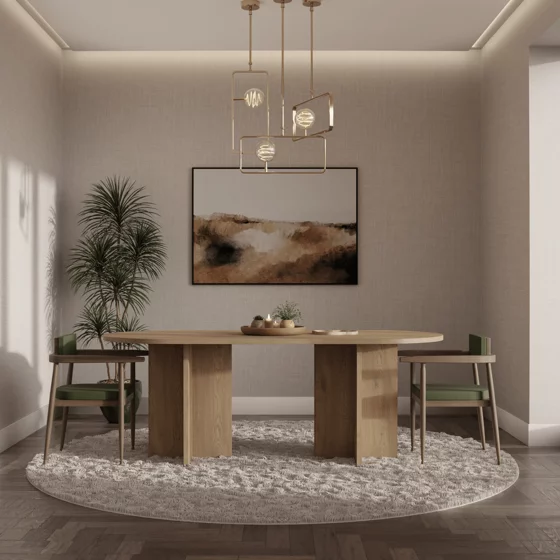 Masa Loen, 204x90x75 h cm, Pal Melaminat, Stejar Cremona picture - 1