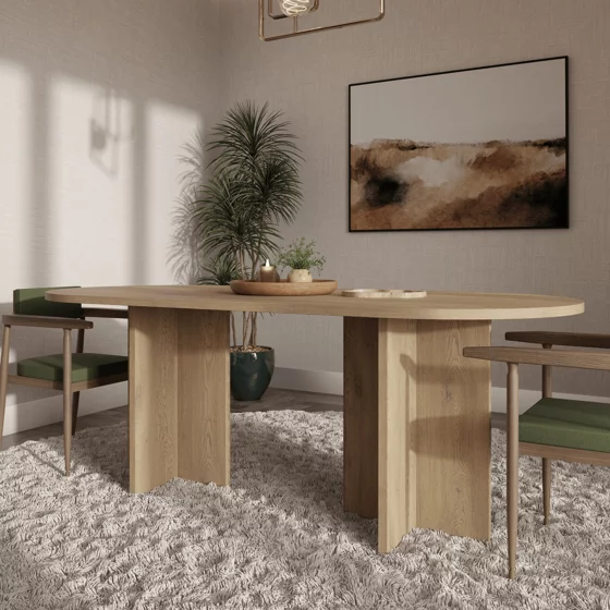 Masa Loen, 204x90x75 h cm, Pal Melaminat, Stejar Cremona picture - 2